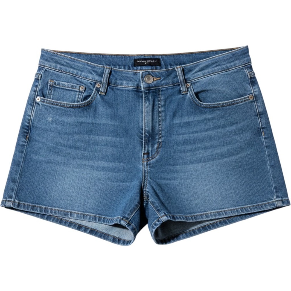 Banana Republic Womens Denim Shorts Medium Wash Blue Size 32/14 Stretch Casual